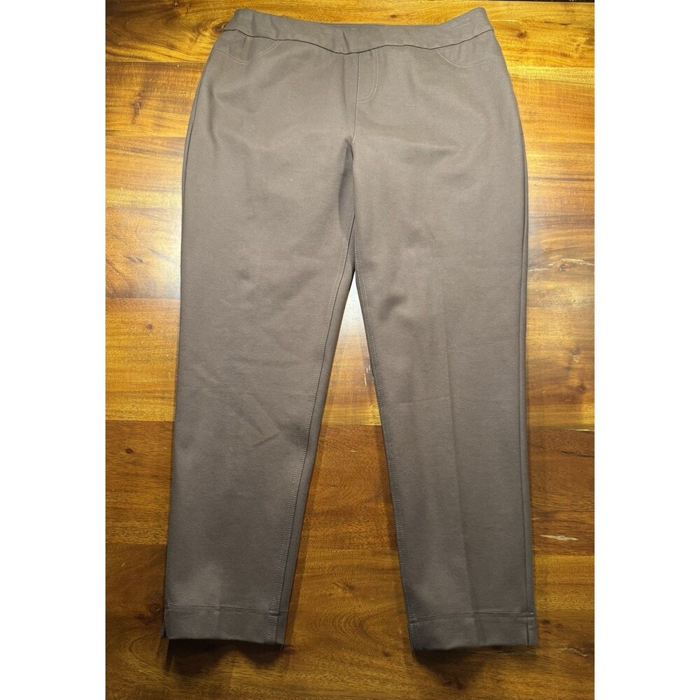 Soft Surroundings Women’s Sleek Ponte Leggings PL Petite Large Brown Ankle Pants